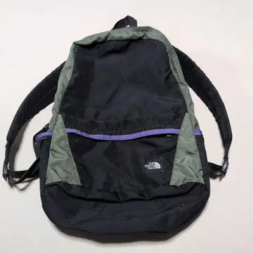 The North Face 백팩 블랙/그린/보라색