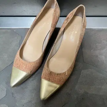 케이트 스페이드 코르크 소재 하이힐 7M