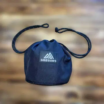 GREGORY 드로우 스트링 파우치 블랙