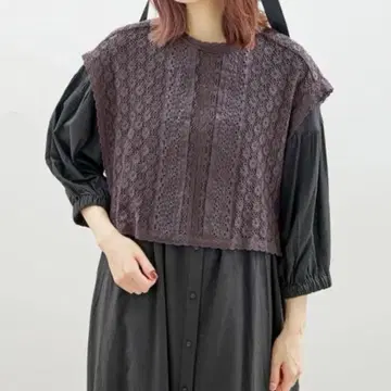 사만사 모스모스 레이스 베스트 SET 전후 착용 원피스