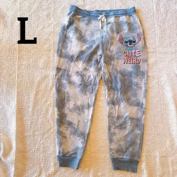 [ L(11-13) ] 스티치 타이다이 패턴 롱팬츠 속기모 파랑