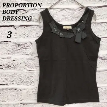 R5229 프로포션 바디 드레싱 [ 3 ] 슬리브리스 티셔츠 리본