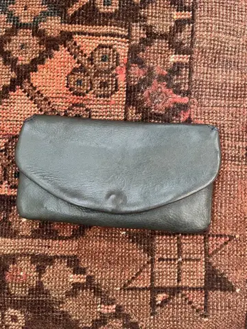 ORZO 다크 그린 가죽 장지갑