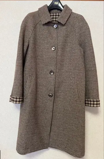 [ 새상품급 ] GLODIMODA 체크 울 혼방 코트