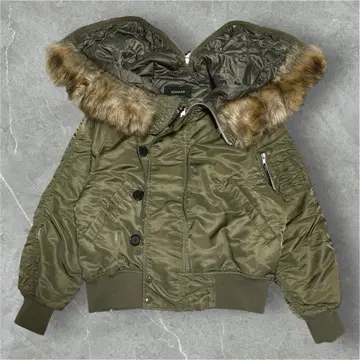 archive 짧은 기장 N2B 퍼 블루종 퍼 자켓 y2k 카키