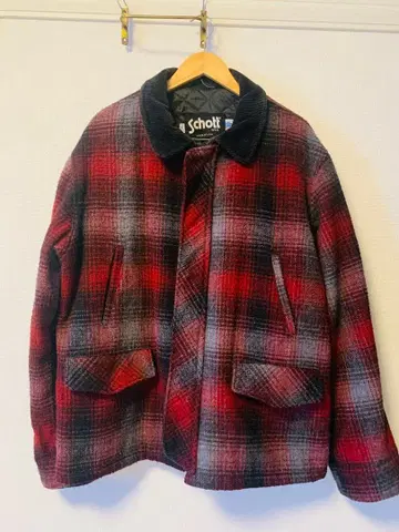 Schott 42 사이즈 USA제 옴브레 체크 코트