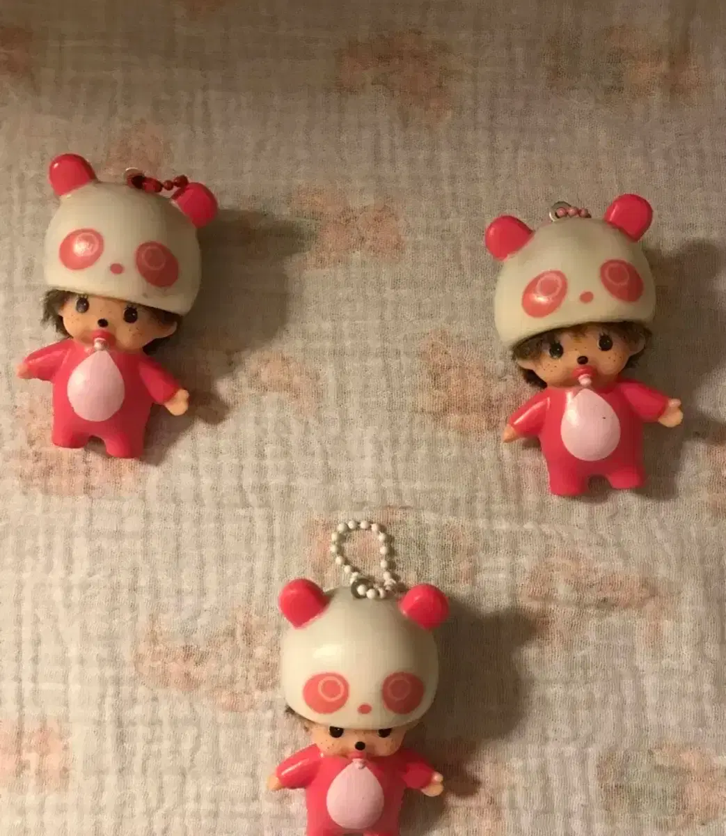 Japanese classic style Monchhichi keyring doll Kitty