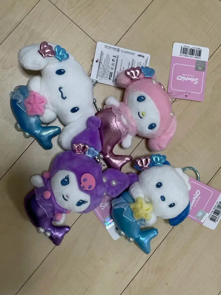 Sanrio Mermaid Keyring My Melody Kuromi Pochacco Cinnamoroll