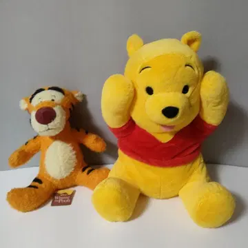 곰돌이 푸와 티거 봉제 인형 세트 배송 시 압축합니다