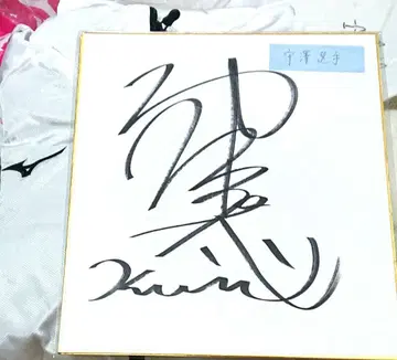 경륜 모리사와 타이지 선수 친필 사인 색지 경륜제 선수 소개 실사용 저지