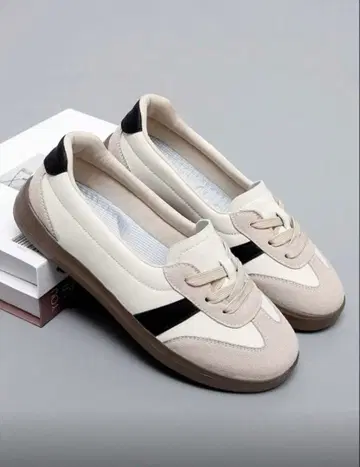 캐주얼 스니커즈 화이트/베이지/블랙 빅