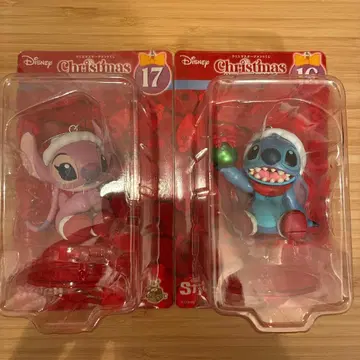 디즈니 해피 복권 크리스마스 오너먼트 스티치 엔젤 세트