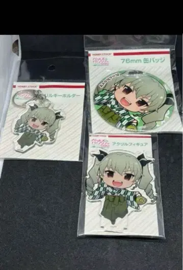 걸즈 앤 판처 아크릴 스탠드 아크릴 키링 캔뱃지 안초비