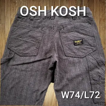 오시코시 글렌체크 페인터 팬츠
