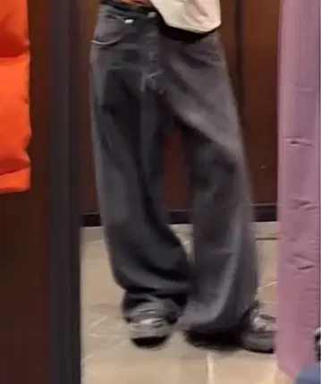 ZARA 엑스트라 배기 슈퍼 배기 다크 네이비