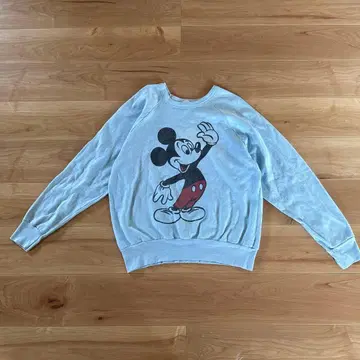 미키마우스 프린트 트레이닝복 빈티지 스며든 프린트