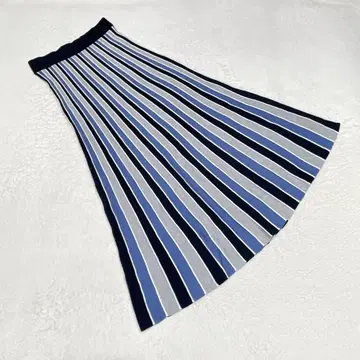 EK3835 [아베베] 롱 스커트 [M] 허리밴딩 스트라이프