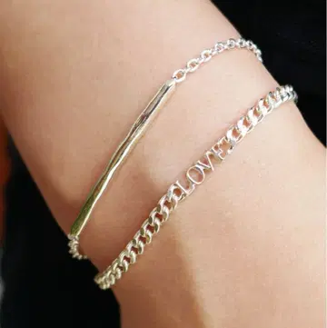 e.m. LOVE 체인 팔찌 정가 33000엔 새상품급