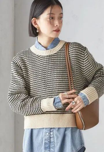 새상품급 자카드 풀오버