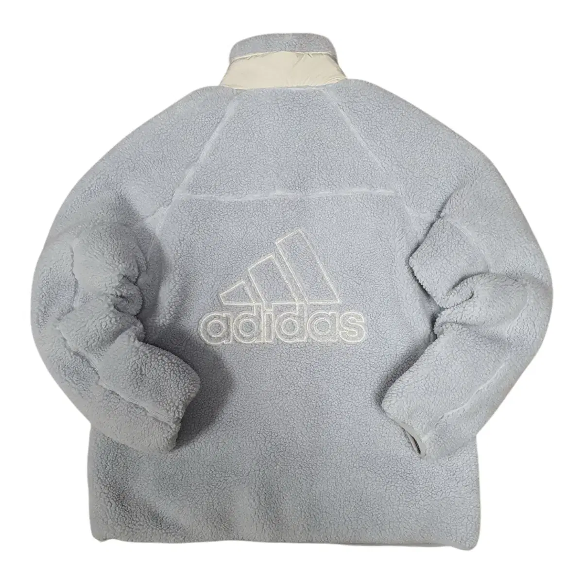 (Immediate Delivery) Adidas Reversible Big Logo Fleece Sherpa Zip-up
