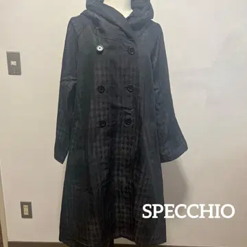 스페치오 블랙 롱 코트