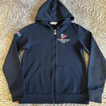 Munsingwear 네이비 풀 집업 후드 후드티