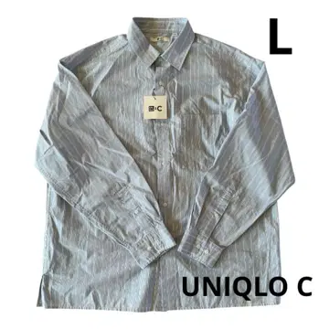 UNIQLO C 브로드 오버사이즈 셔츠/스트라이프