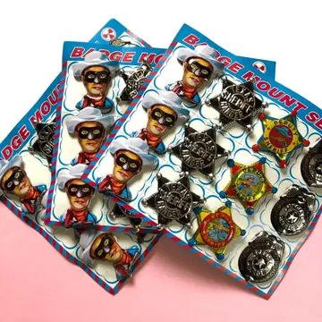 쇼와 레트로 배지 보안관 배지 시리즈 3개 묶음 서비스 세트 익명 배송