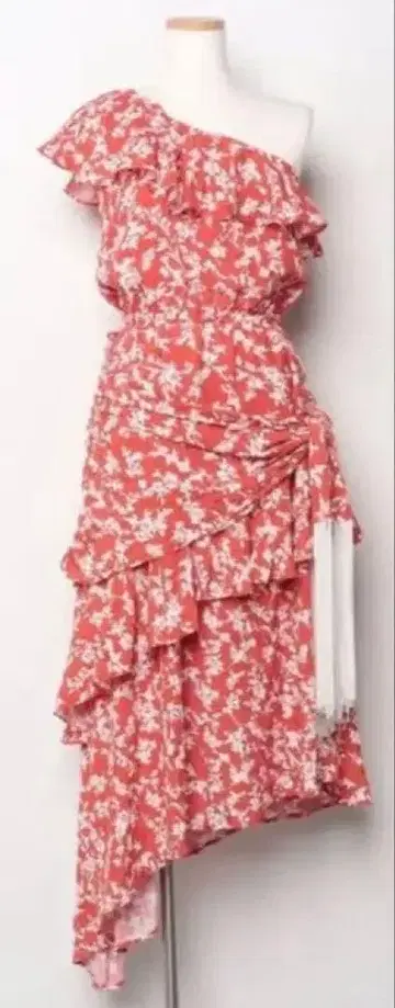 오프숄더 꽃무늬 롱 원피스