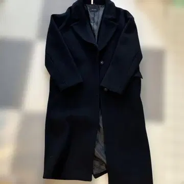 착용 3회 정도 Doux archives 짙은 네이비 체스터 코트