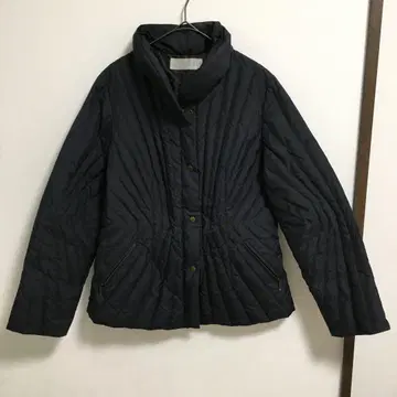 다운 자켓 페더 겉옷 블랙 심플 프론트 오픈 지퍼 버튼 고급스러움