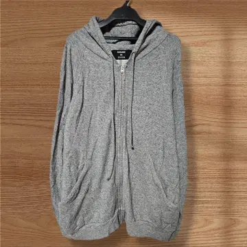 ZUCCa 주카 사이즈 M 래글런 후드티 그레이 지퍼