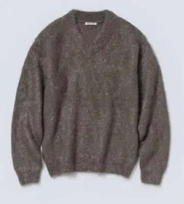 새상품급 택 포함 AURALEE 21AW 모헤어 니트 V넥 그레이 S