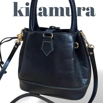 키타무라 가죽 핸드 숄더백 2way 복조리형