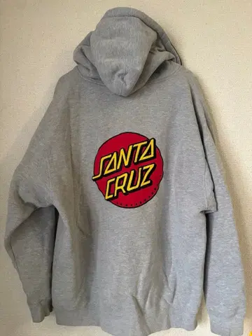 SANTA CRUZ 산타크루즈 지퍼 후드티 그레이 M 자수