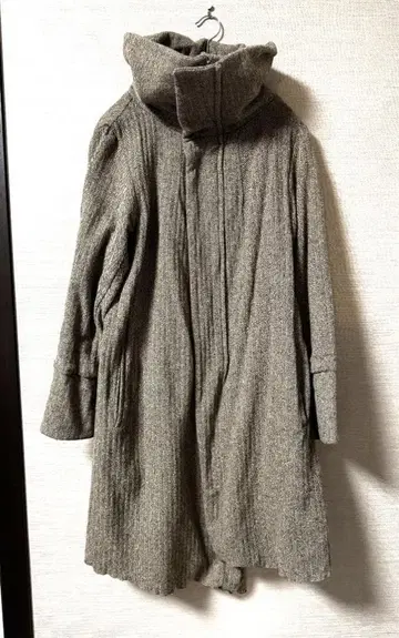 kelen 케렌 울 린넨 헨리본 오버코트 브라운