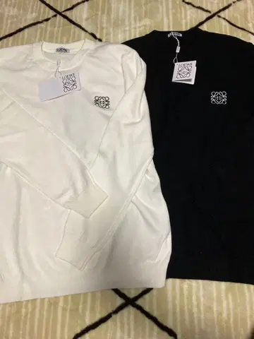 로고 자수 긴팔 스웨터 2색 세트 XL