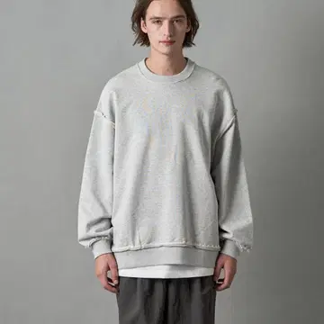 오버 사이즈 데미지 맨투맨 2벌 세트