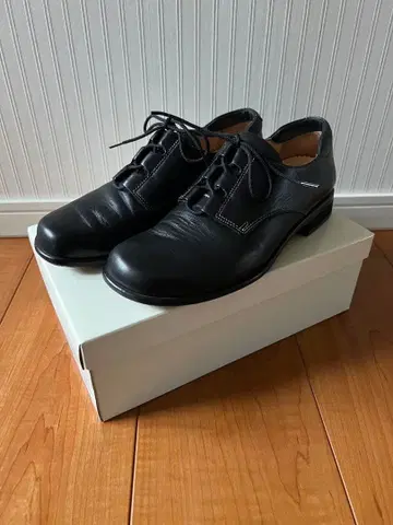 블랙 가죽 신발 아르카 컴포트 VABENE 이탈리아제 24cm 블랙