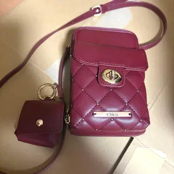 퀼팅 스마트폰 숄더백 빨간색 chico