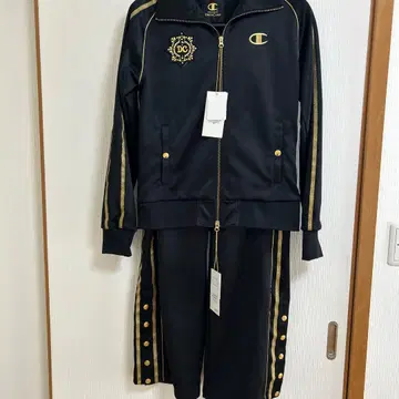 Champion 블랙 저지 세트 DC 로고 포함 DRESS CAMP