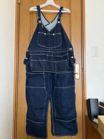 EVISU 에비수 캥거루 포켓 오버롤