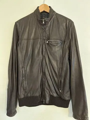 DROMe 다크 브라운 싱글 가죽 자켓