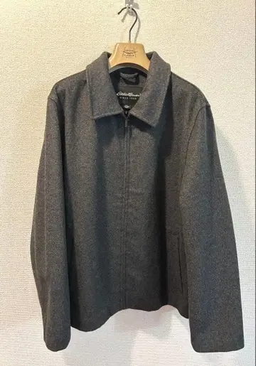 Eddie Bauer 그레이 집업 자켓 블루종 울 블루종