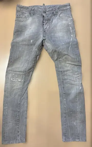 DSQUARED2 타이디 바이커 진 스트레치 데님 42 그레이