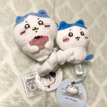 치이카와 (먼작귀) 하치와레 가득 마스코트 봉제 인형 스크런치 참 세트