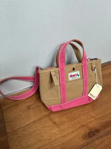 Merci 베이지/핑크 토트백 캠퍼스