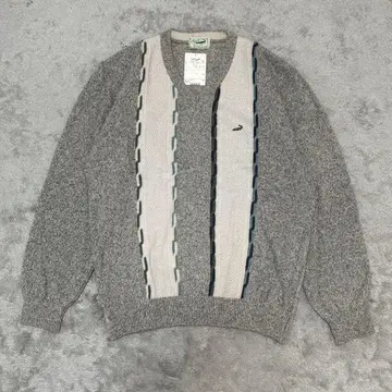 [ 새상품 ] 크로커다일 울 니트 V넥 스웨터 L 택 포함 BY32