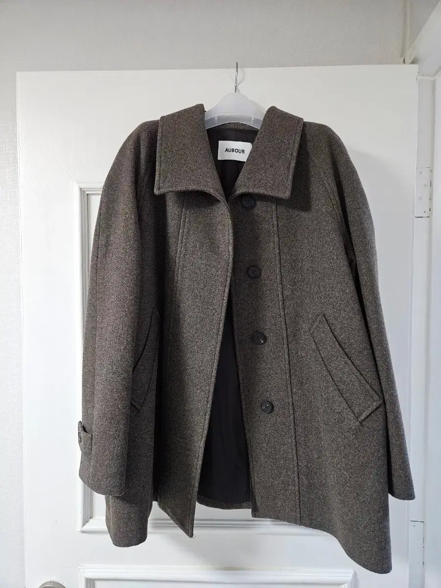 Auvour Cashmere Minimal Vahn Coat Brown Half Coat