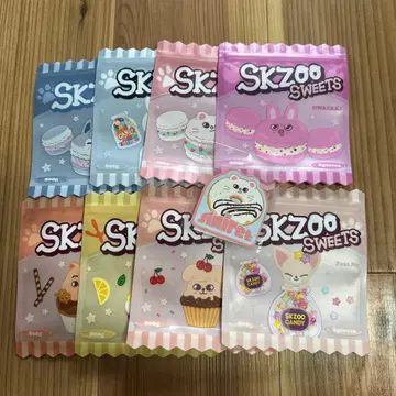 StrayKids 스키즈 지퍼 백 8종 각 1개 지니렛 스티커 포함 1개